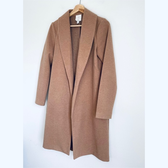 Joie • Shawl Collar Boyfriend Coat in Sand - Picture 3 of 6